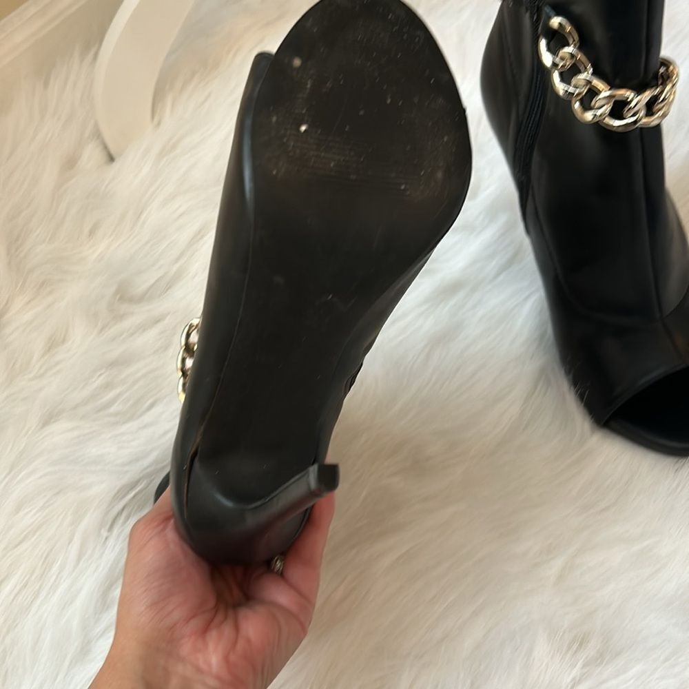 Steve Madden Womens Elettra Faux Leather Peep Toe Ankle Boots 8.5 - Picture 5 of 7
